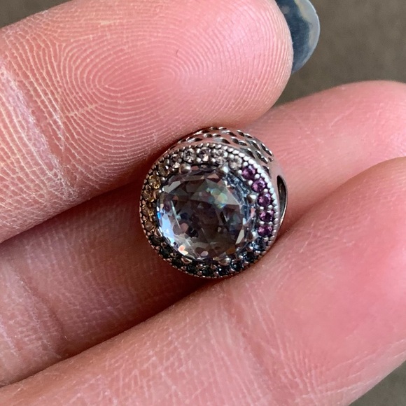 Retired Pandora Multi-Color Radiant Hearts Charm, Multi-Colored Cubic Zirconia - Picture 5 of 10